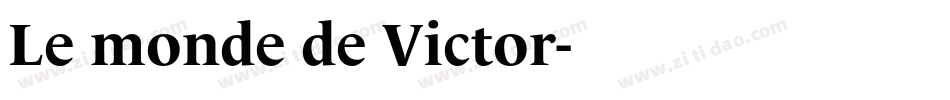 Le monde de Victor字体转换